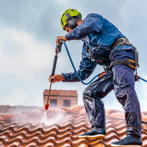 Pressure Washing Clay Tile Roof Image